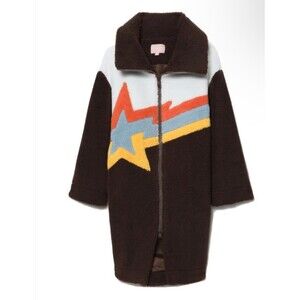 BAPY BY *A BATHING APE® Embroidered Logo Fleece Coat NWT XS